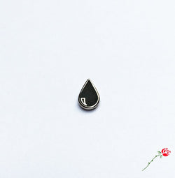 Black Teardrop Pin