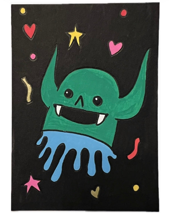 Original Mini Painting - Pit Demon (void celebration)