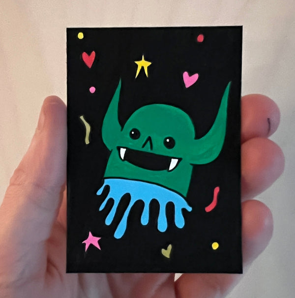 Original Mini Painting - Pit Demon (void celebration)