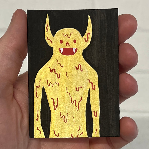 Original Mini Painting - Golden Pit Demon