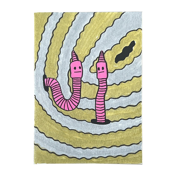 Original Mini Painting - Legendary Worms