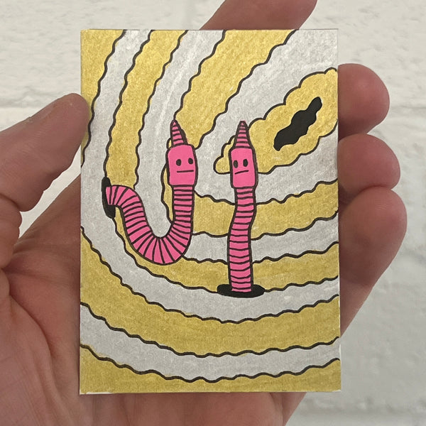 Original Mini Painting - Legendary Worms