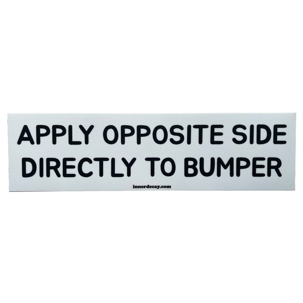 Instructional Bumper Sticker