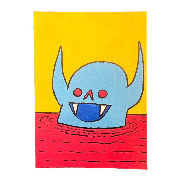 Original Mini Painting - Pit Demon (Lake of Blood)