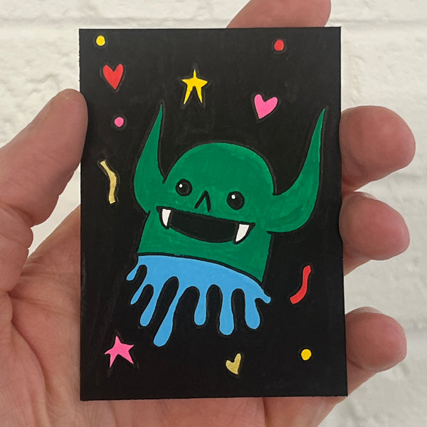 Original Mini Painting - Pit Demon (void celebration)
