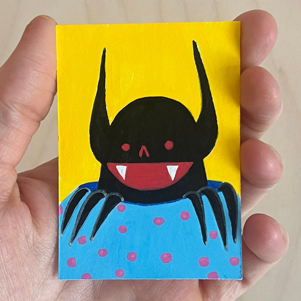 Original Mini Painting - Volcano Pit Demon