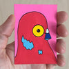 Original Mini Painting - Red Pigeon