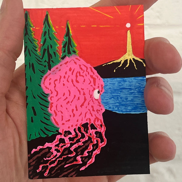 Original Mini Painting - Unspeakable Horror (Lakeside)