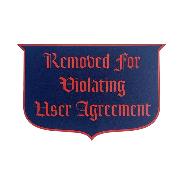 User Agreement Sticker
