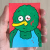 Original Mini Painting - Wrestler Bird (post fight)