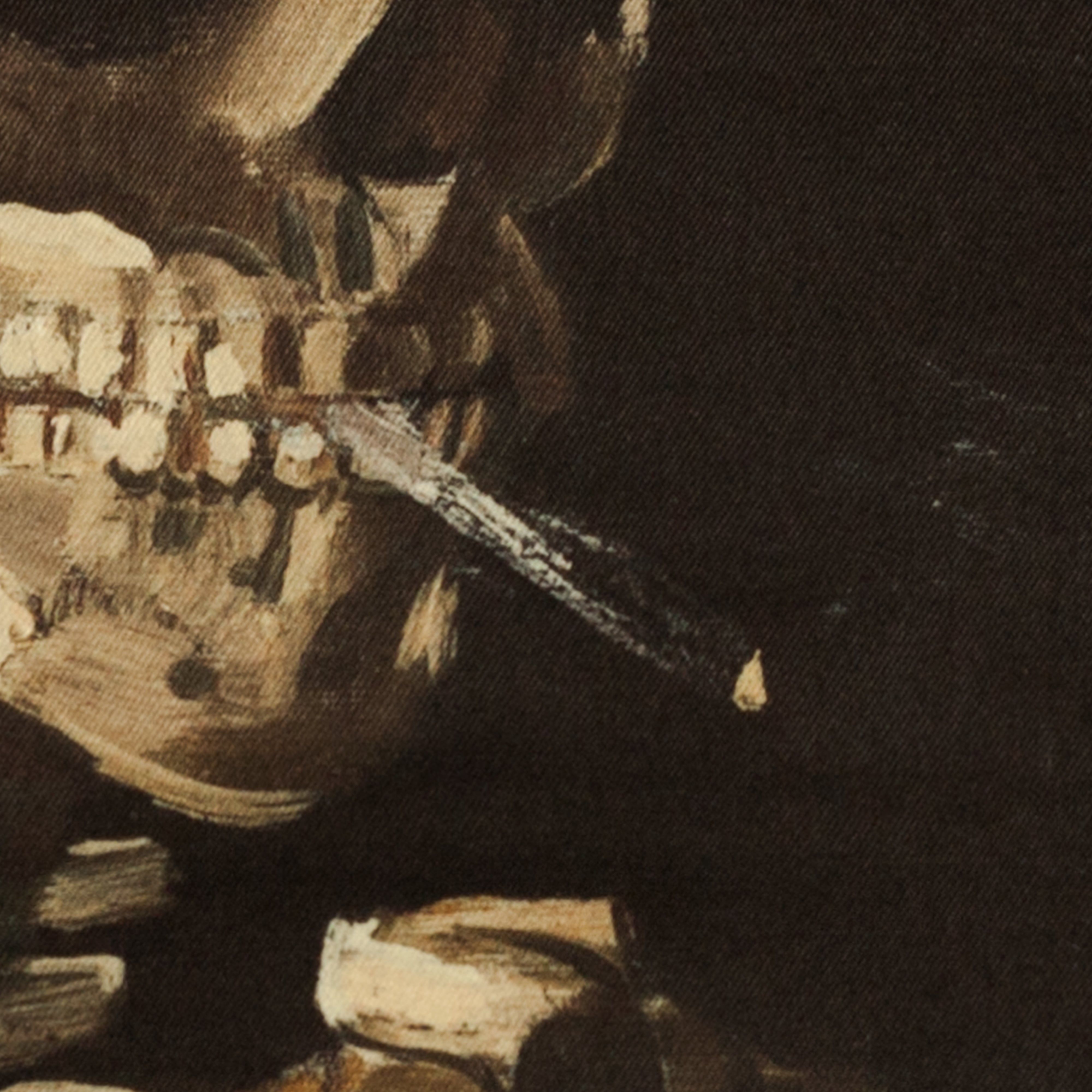 Head of a skeleton with a burning cigarette backpatch – Inner Decay