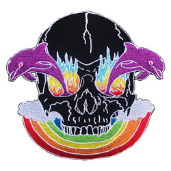 Rainbow/Skull/Fire Dolphin Patch