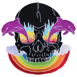 Rainbow/Skull/Fire/Dolphin Back Patch