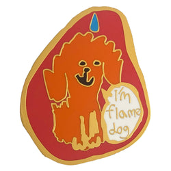 Flame Dog Pin