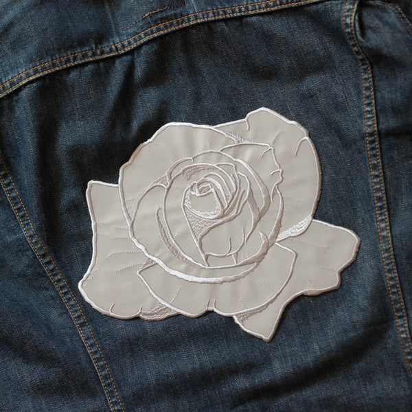 Reflective Rose Back Patch