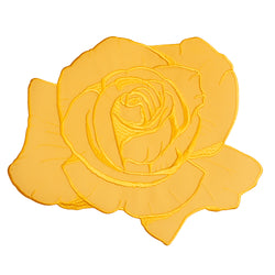 Reflective Gold Rose Back Patch