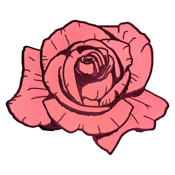 XL Reflective Red Rose Back Patch