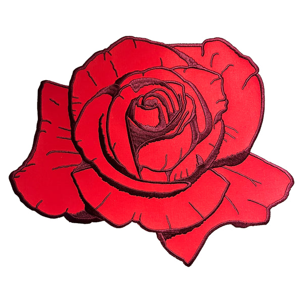 XL Reflective Red Rose Back Patch